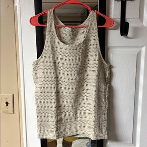 Zara Beige Crochet Tank Top